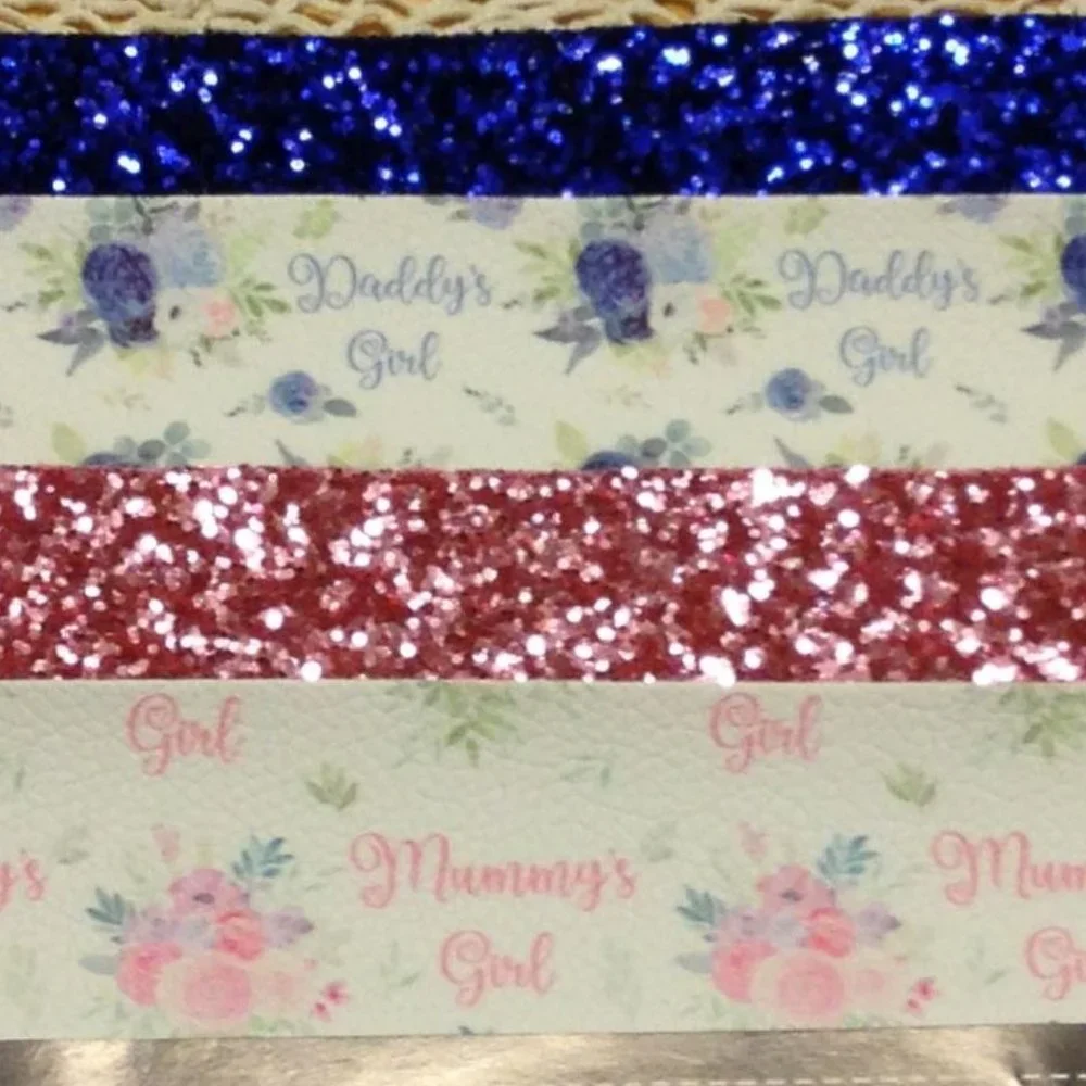 New pack of faux leather/glitter sheets